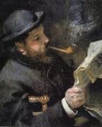 Pierre Renoir Chaude Monet Reading oil on canvas